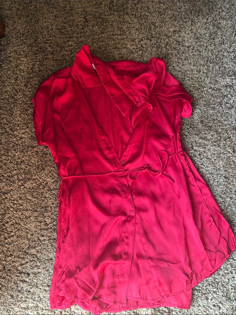 Amazing Lace Hot Pink Wrap Romper